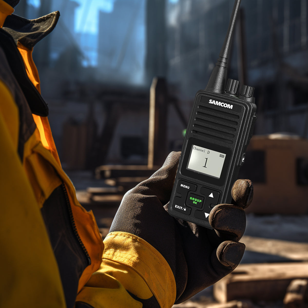 Read A Samcom Screen SAMCOM FPCN10A Two Way Radios Long Range 3000mAh High Power, Heavy Dut