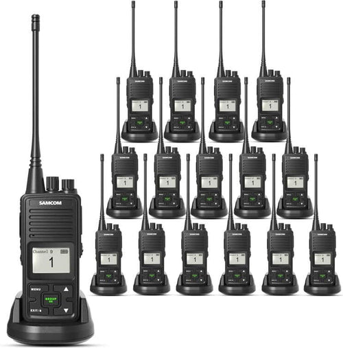 SAMCOM FPCN10A Two Way Radio Long Range Rechargeable 3000mAh Battery Radios, 16 Packs