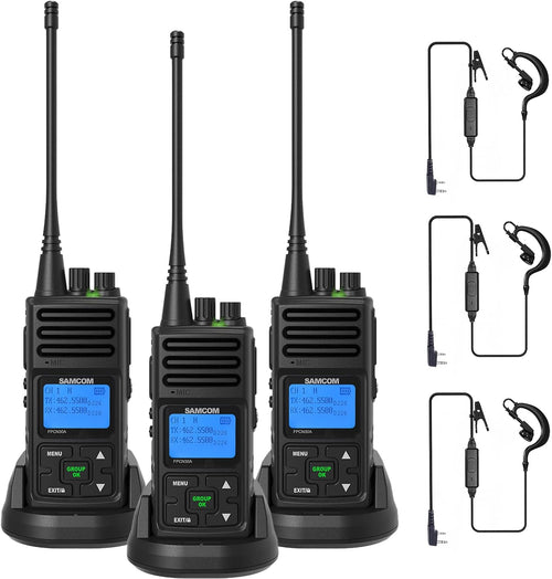 SAMCOM 2 Way Radios FPCN30A Two Way Radios Long Range Rechargeable 3 Packs