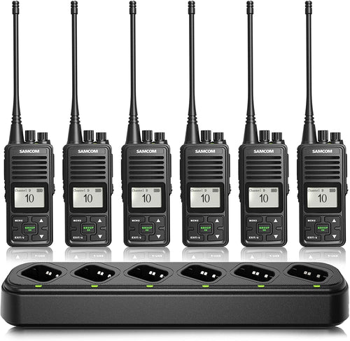 SAMCOM FPCN10A Two Way Radios with Charging Station, 3000mAh Super Power Battery