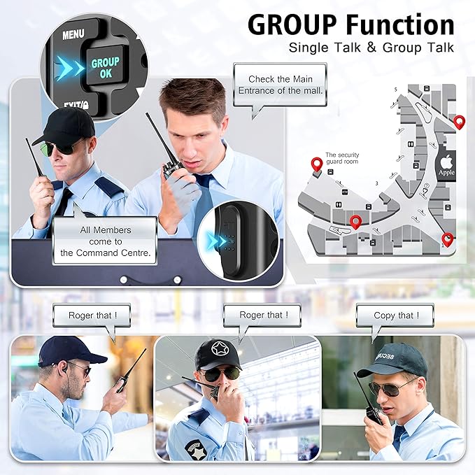 Samcom Sir SAMCOM Two Way Radio Long Range Rechargeable, 5W 2 Way Radio with Mult