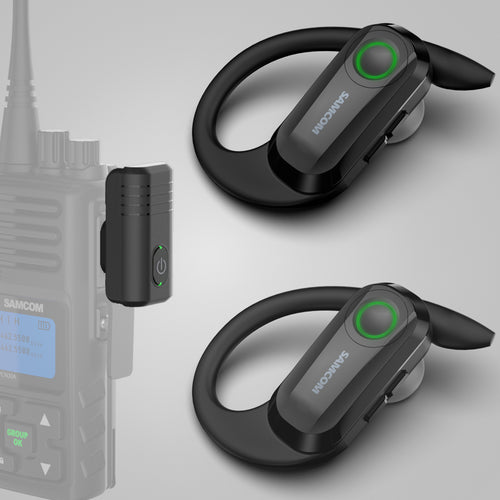 SAMCOM BTEAR02B Wireless Radio Earpiece with 2 Pin Standard K Head Dongle