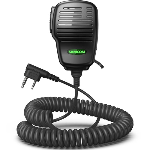 SAMCOM Waterproof IP67 Shoulder Speaker Mic 2 Pin for Two Way Radio, 1 Pcs